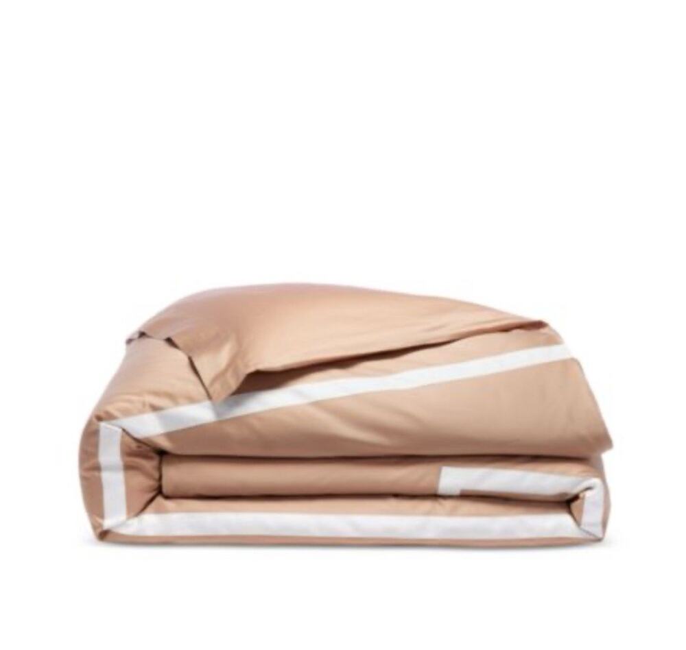 Matouk Alessandra Cotton Sateen FULL / QUEEN Duvet Cover Ambrosia / Bone